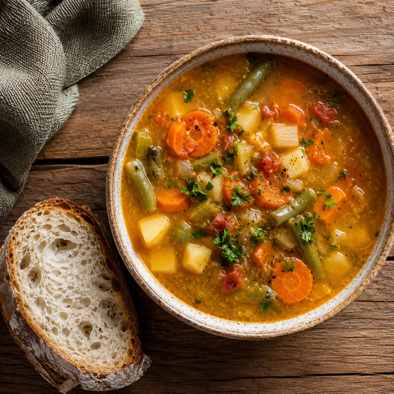 Uso de água purificada Na Sopa